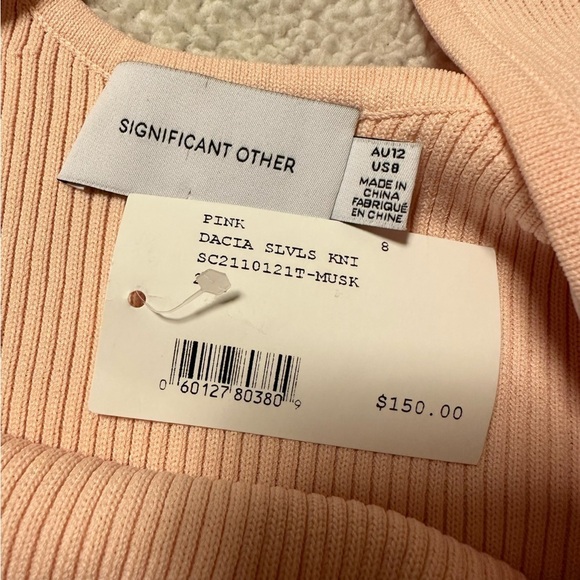 Significant Other Dacia Rib-Knit Tank Top Sleeveless Cross Back - Picture 9 of 11